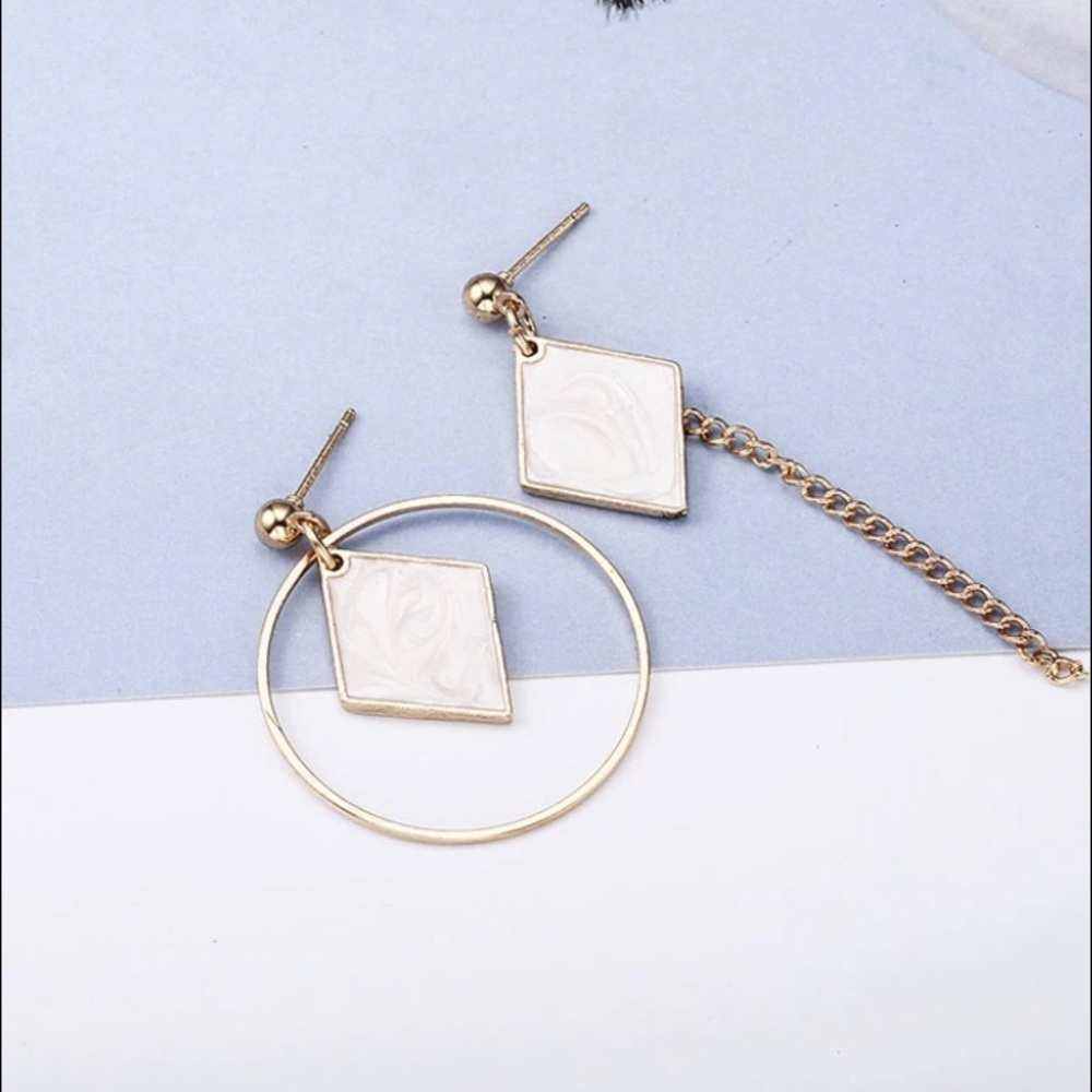 Geometric Drop Earrings(NWT)